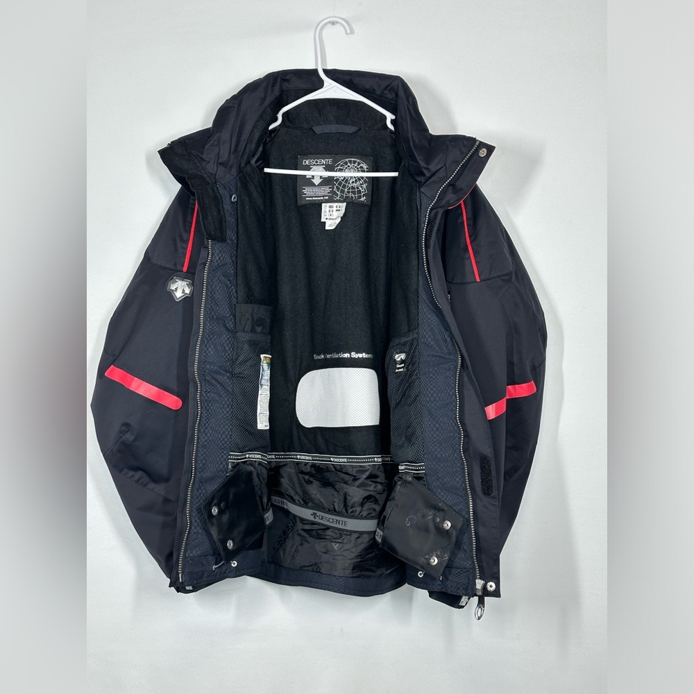 #2640 DESCENTE ION BODIES Hooded Insulated Ski Jacket Men Size EU 52 / US L - Picture 7 of 16